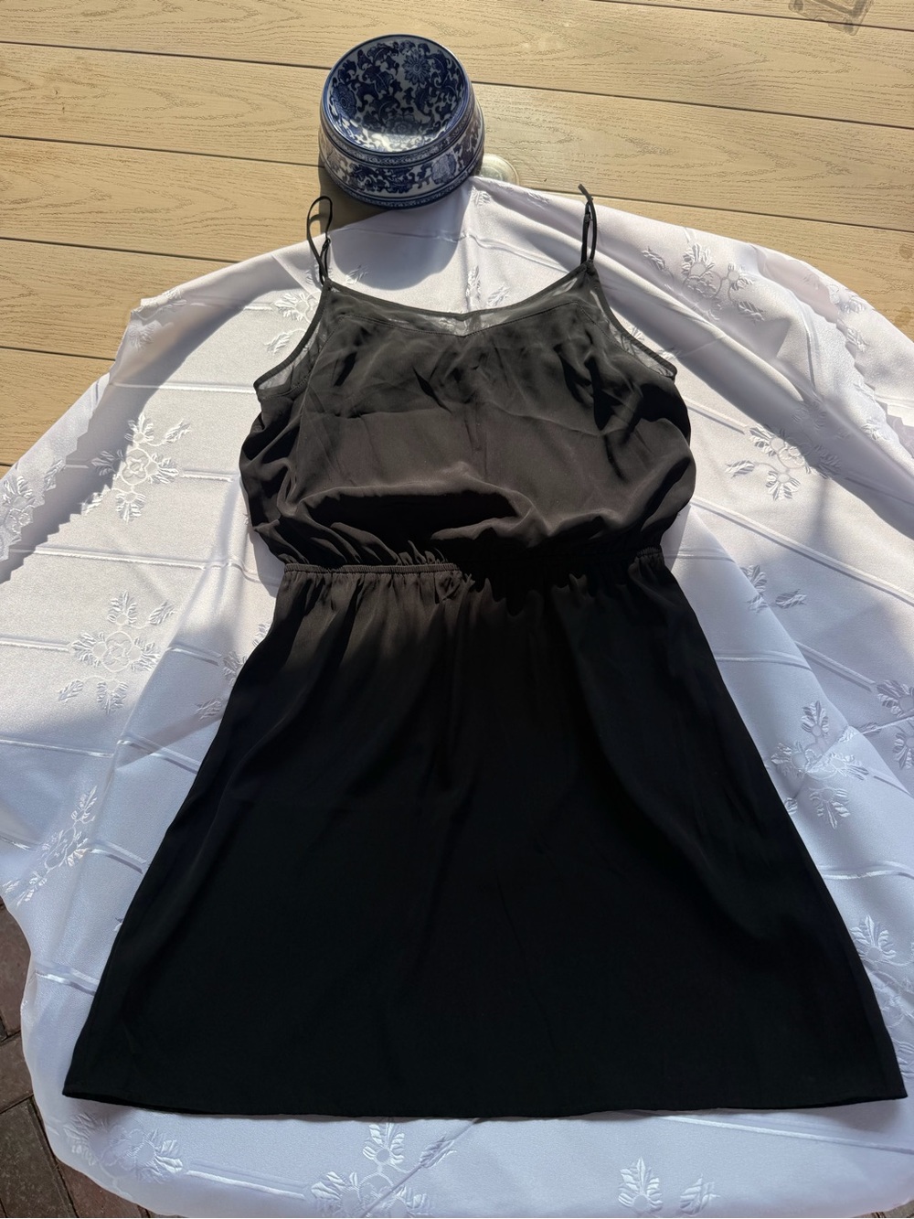 Express Black Chiffon Cowl Neck Spaghetti Strap Dress S Petite